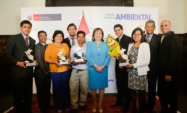 Ganadores de las distintas categorías del Premio Nacional Ambiental Antonio Brack Egg 2016